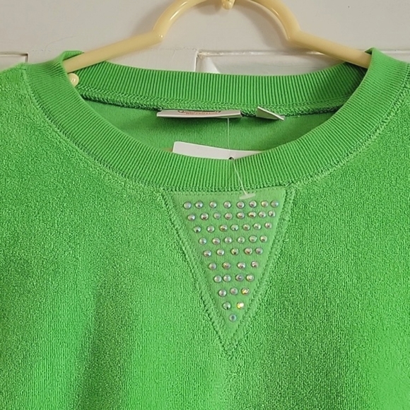 Vintage Quacker Factory Lime Green Top - 1X - Picture 2 of 6